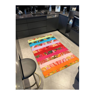 Tapis créatif à rayures