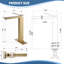 12"H Solid Brass Single Handle Single Hole Vessel Sink Bathroom Faucet with Drain Assembly with Deck Plate-65301255-94592379