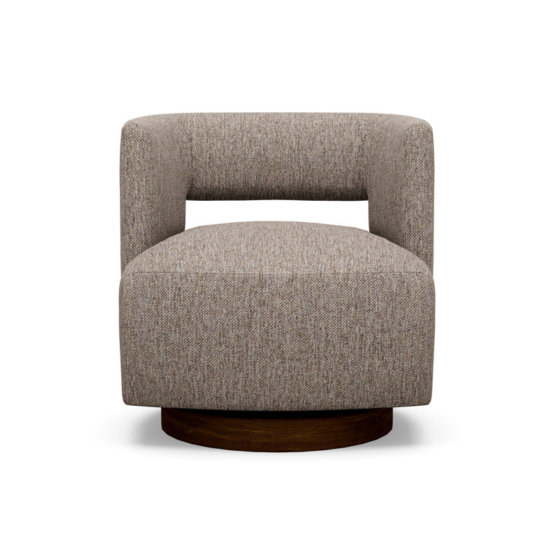 Crystle Swivel Barrel Chair, 8786-87, Walnut