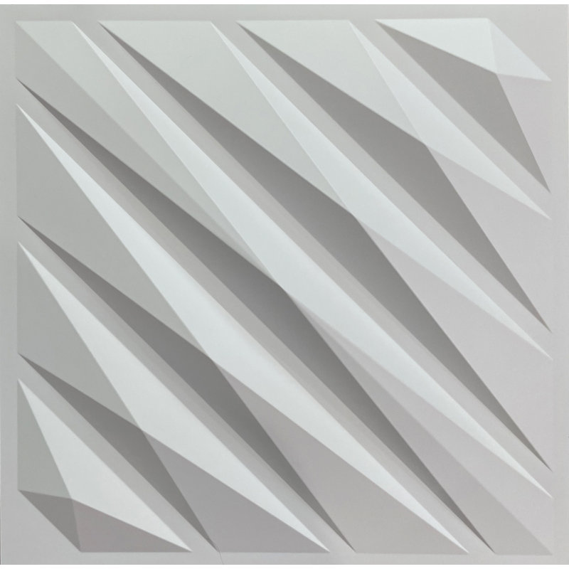 Panneau mural 3D blanc 19,7 po x 19,7 po Falkirk Ross (paquet de 10)