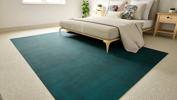 Wool Hand Knotted Area Rug, 1.50m x 0.90m