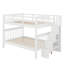Lit superposé double avec barrière de sécurité et rangement-833586641