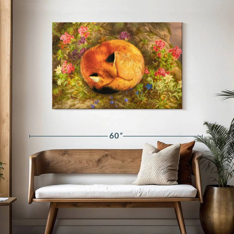 The Cozy Fox, 30" H x 45" W