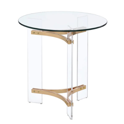 Glass Top End Table