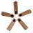 Smart Indoor/Outdoor Ceiling Fan With Light, Dual Finish Black/Walnut 6-Blade, Remote Control, Dimmable Led, 6-Speed Quiet Dc Motor, Reversible-1546432495