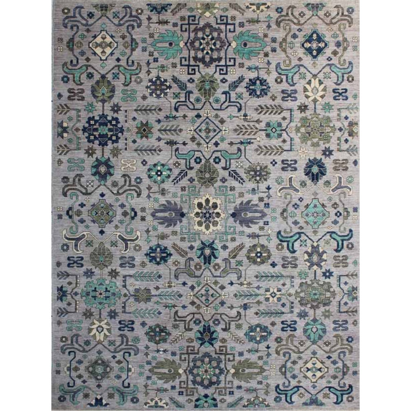 Transitional One-of-a-Kind Rectangle 9'2" X 12' Hand Knotted Area Rug