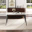 Table de salle à manger pour 6 personnes, moderne, blanc, pierre frittée, rectangulaire, stable, pieds en métal gris foncé, facile à nettoyer, haute température, table de salle à manger rectangulaire en pierre blanche-1210320683-1210320693