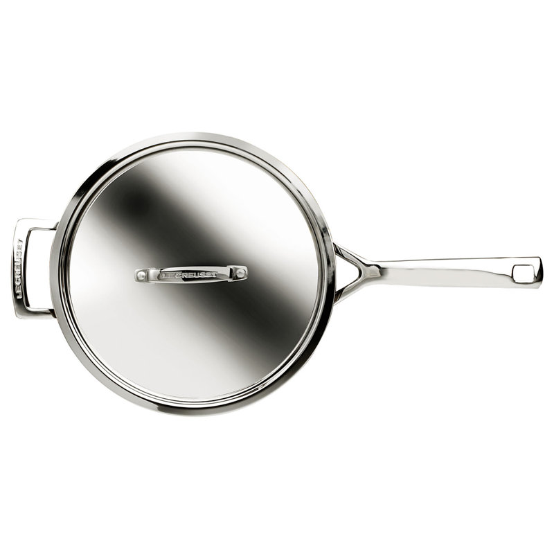 Le Creuset Classic Stainless Steel Round Saute Pan With Lid, 6 Qt.