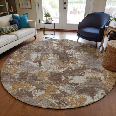 Malek Indoor/Outdoor Area Rug with Non-Slip Backing