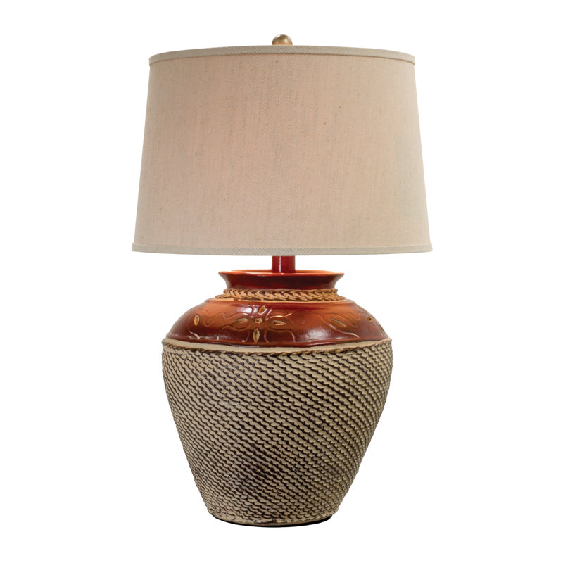 Korin Concrete Table Lamp, Red Western