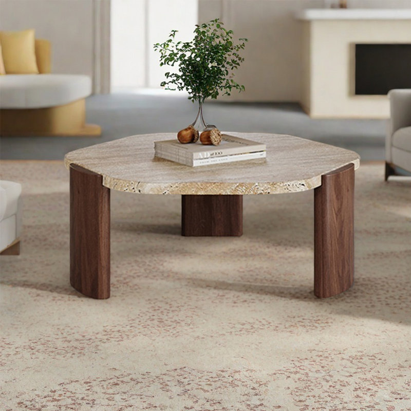 Table basse Simple, H 13,8 po x L 27,6 po x l 27,6 po, Noyer