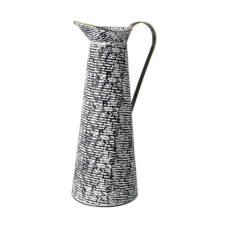 Pot en céramique gris Haflinger, H 20,3 po x l 8 po x P 9,8 po