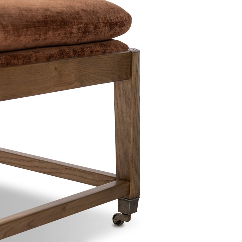 Eleanor Upholstered Stool, Brown