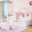 Lit simple au sol avec garde-corps et toit-329378272-329378279