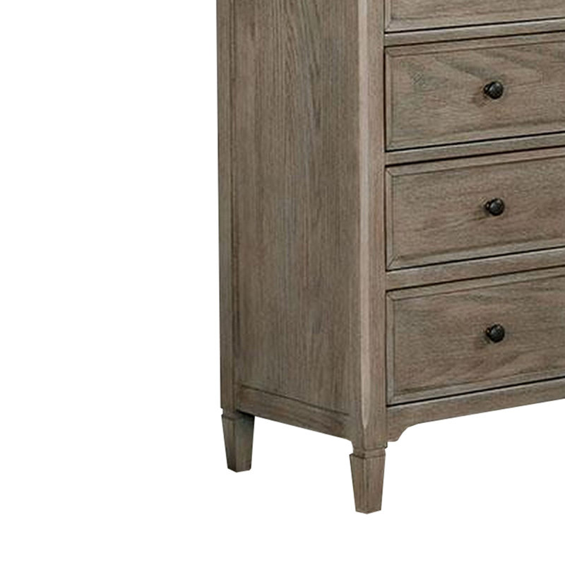 Commode combinée 4 tiroirs en bois massif l 18 po Pisces
