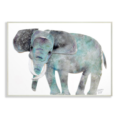 Cutout Collage Elephant Framed Art