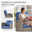 Chaise berçante d'extérieur en osier avec coussins Halit (ensemble de 2)-1920474808