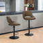 Simonsen Swivel Upholstered Adjustable Height Counter Stool with Metal Frame-1139129962