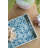 16X13X2" Decorative Rectangle Tray With Blue And White Capiz Design