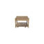Table basse 2 tiroirs couleur sable avec design transitionnel, bois massif et coloriage, tiroirs et pour rangement, transitionnel,