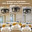 2-Light Farmhouse Flush Mount Ceiling Light, 2 Pack Black Metal Cage Light Fixture For Living Room, Entryway-220443711-220443710
