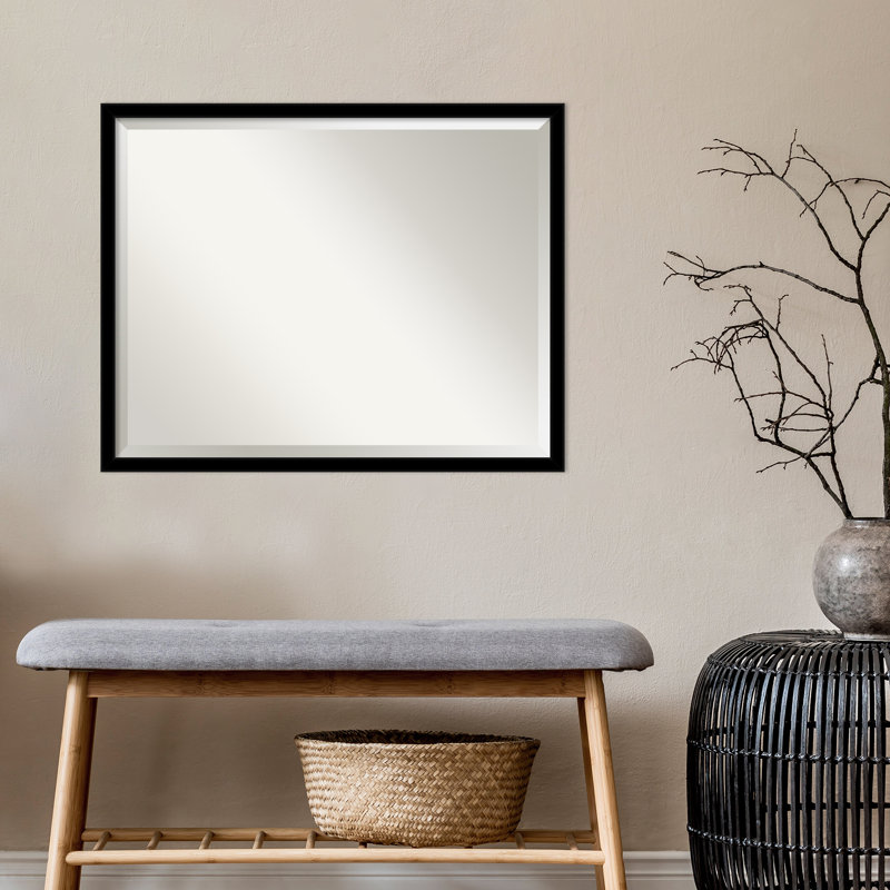 Miroir d'appoint mural Overmere, Noir, 23,5 po x 29,5 po