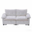 Canapé-lit convertible de 73 po en velours blanc beige avec matelas convertible-134450102
