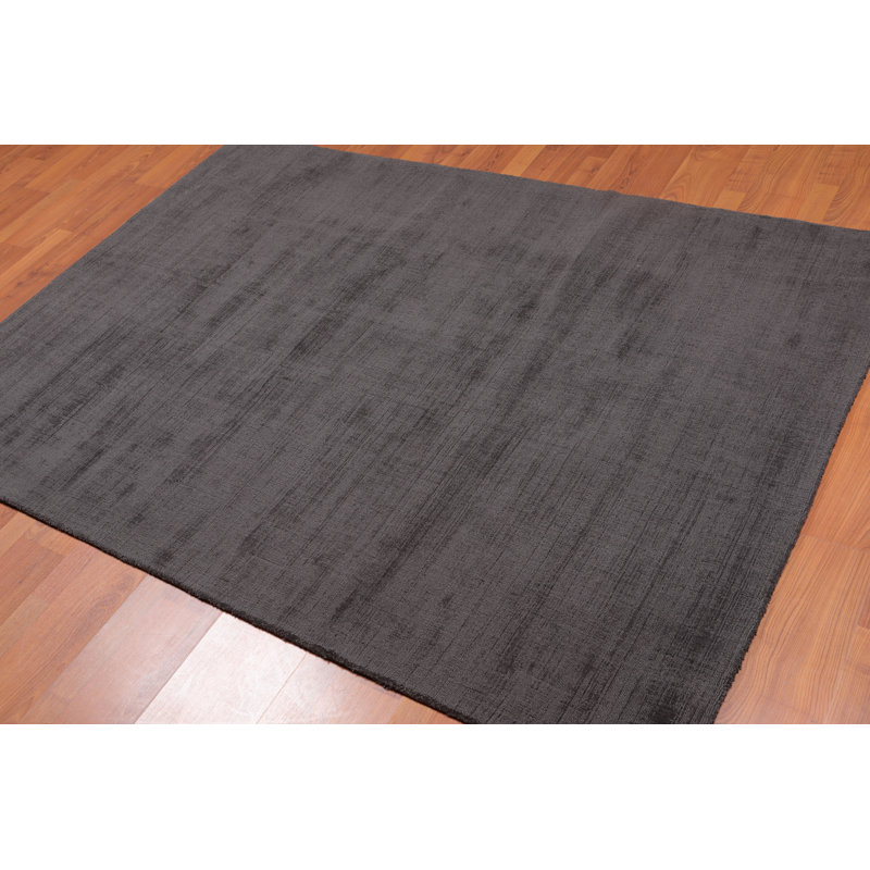 Tapis gris anthracite crocheté à la main