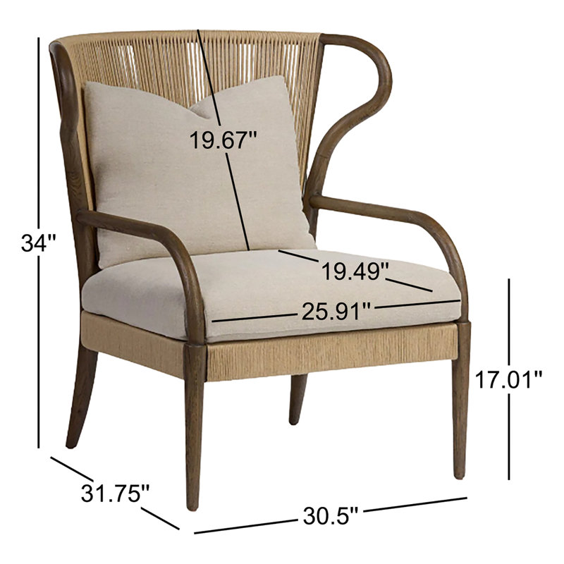 Amira Chair, Cream Solid Color