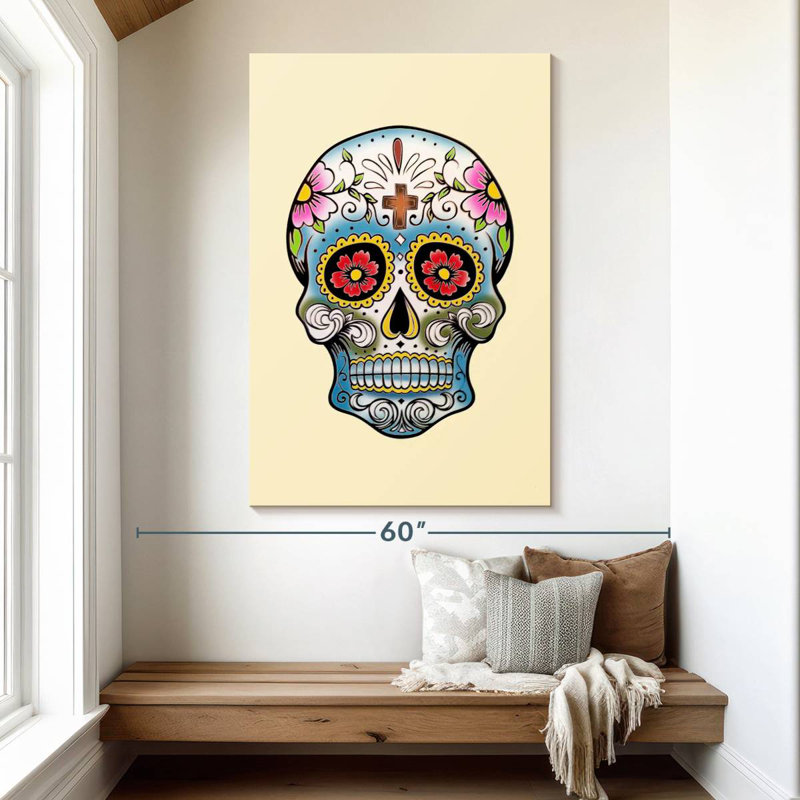 Crâne blanc Lelend Creative, H 51 po x l 34 po