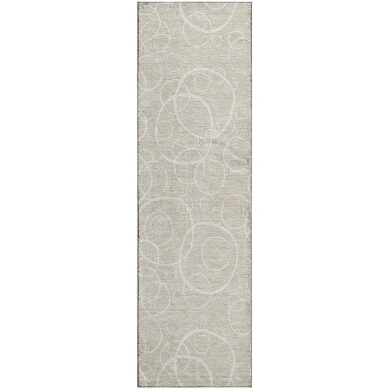 Tapis lavable à la machine de qualité supérieure Mayfield AMF2407, Beige, Tapis de couloir 2 pi 3 po x 7 pi 6 po