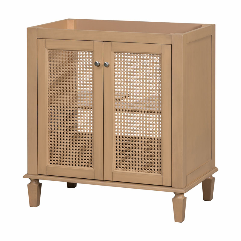 Meuble-lavabo en bois sans lavabo