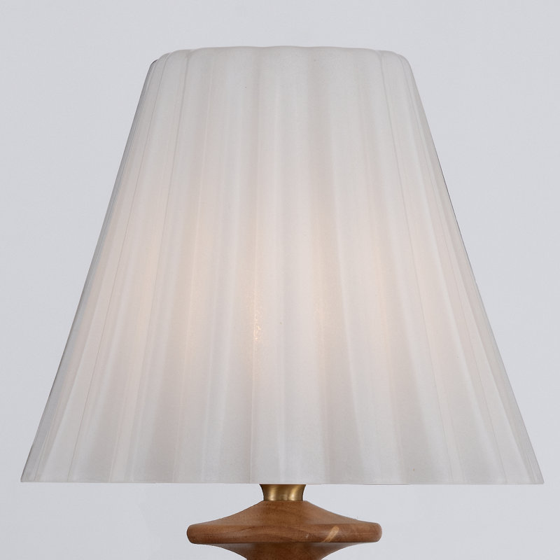 7.5'' LED Aged Brass + Wood Sconce