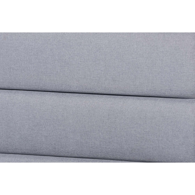 Lit plateforme grand en tissu Bristol gris et tissu d'ameublement au fini brun noyer Bristol (grand), Très grand, gris
