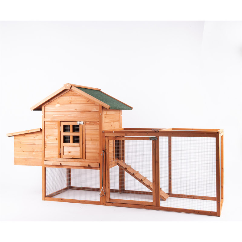 Fortson 12.2 Square Feet Chicken Coop with Chicken Run For Up To 3 Chickens