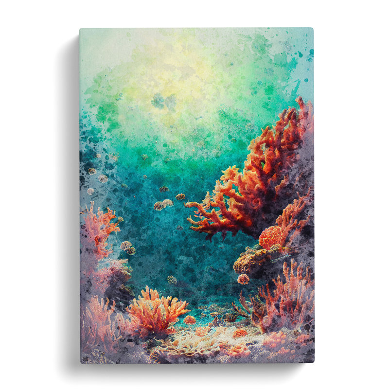 Beautiful Coral Reef - Unframed - Wrapped Canvas, 60cm H x 40cm W x 3cm D