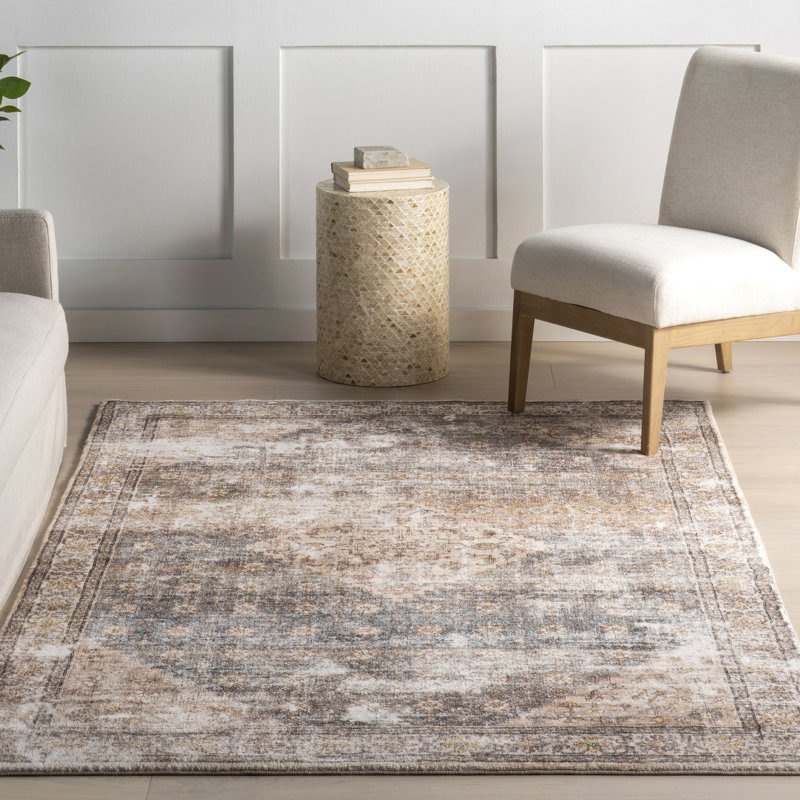 Tapis lavable à la machine Talita Medallion, Rectangle de 5 pi x 8 pi