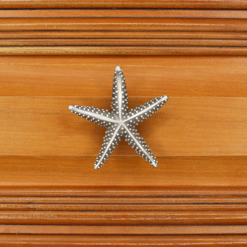 2" Starfish Small Knob, 2, Brushed Nickel, 2" L x 2" W