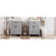 Meuble-lavabo moderne de 48 pouces avec lavabo en céramique, portes à fermeture en douceur, tiroir rabattable, tablettes de porte à double couche, solution de rangement élégante-1982877988
