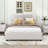 Wood Upholstered Platform Bed with Drawers, Trundle and Headboard-1639318665-1639318666