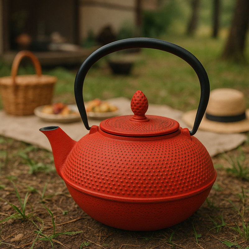 Théière en fonte 0,94 qt Kyusu, Rouge