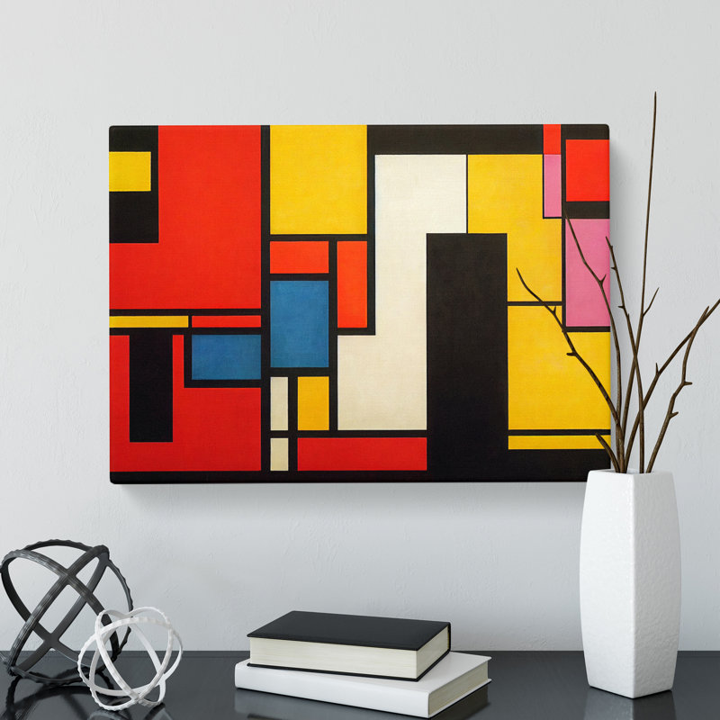 Cubism Art Abstract - Wrapped Canvas, 50cm H x 76cm W x 3cm D