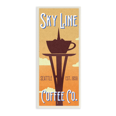 " Sky Line Seattle Coffee Company Cappuccino Saucer Tower " by Daphne Polselli