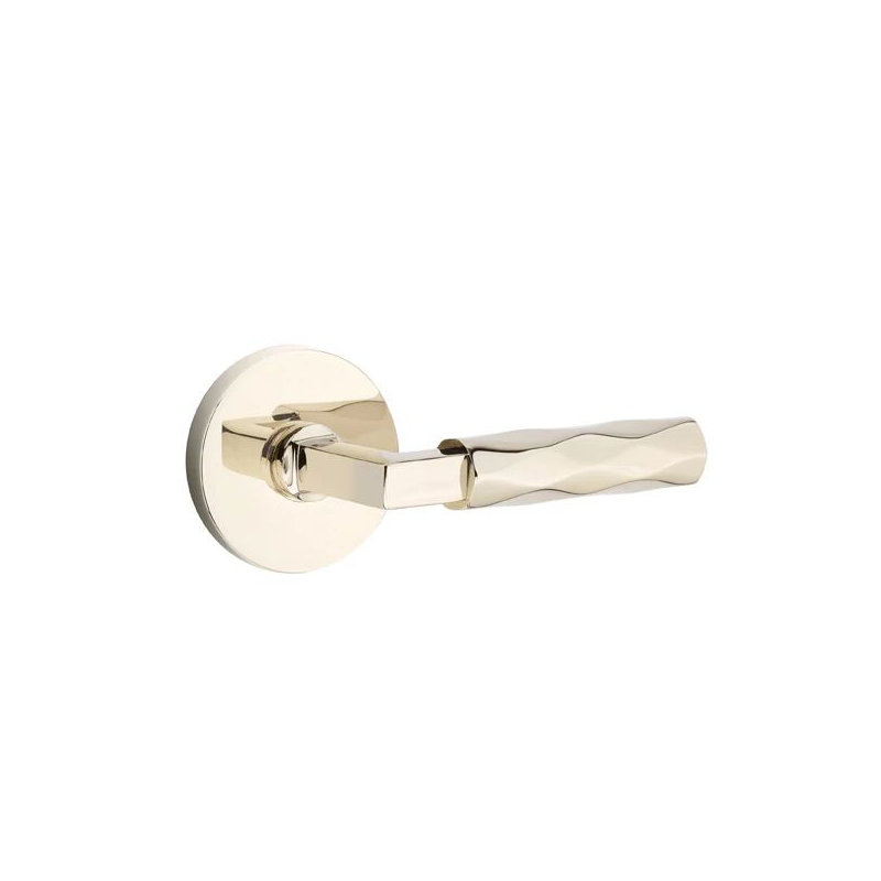 Passage Door Lever, Polished Nickel, Left