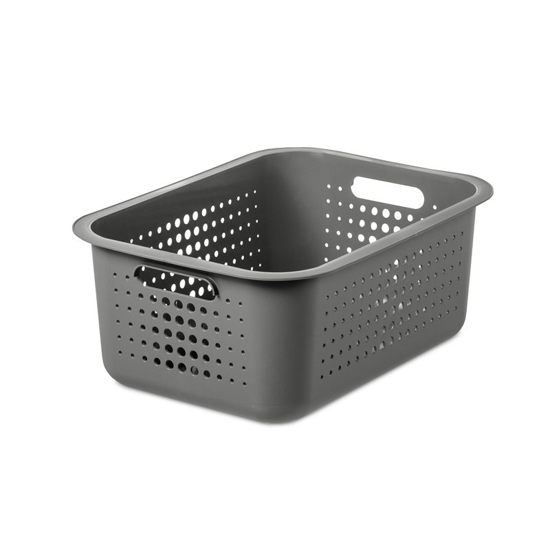 SmartStore Plastic Decorative Bin, 10 L, Grey