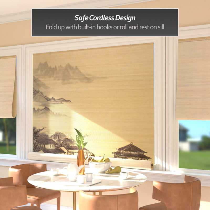 Bamboo Window Shade Blind - Landscape 36" W, 72"W x 72"L