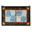Deer and Cougar Tracks Stained Window Panel