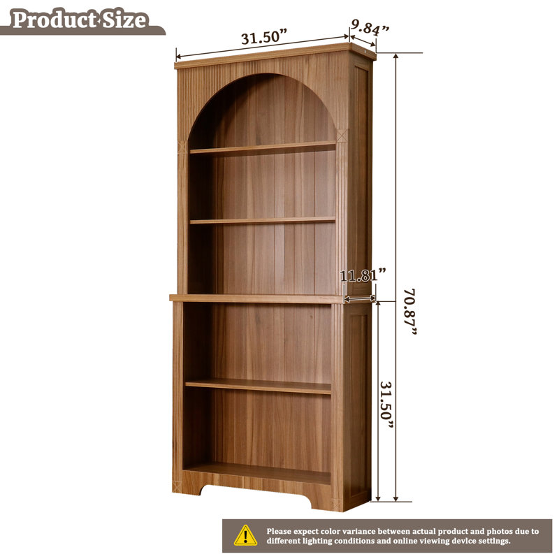 Bibliothèque Marius à 5 niveaux (H 70,9 "), Brun