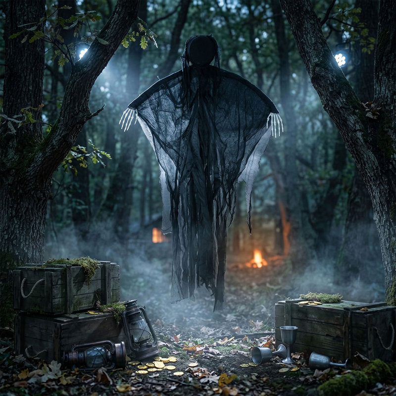  Halloween Decorations Grim Reaper 130cm Black Polyester Foam