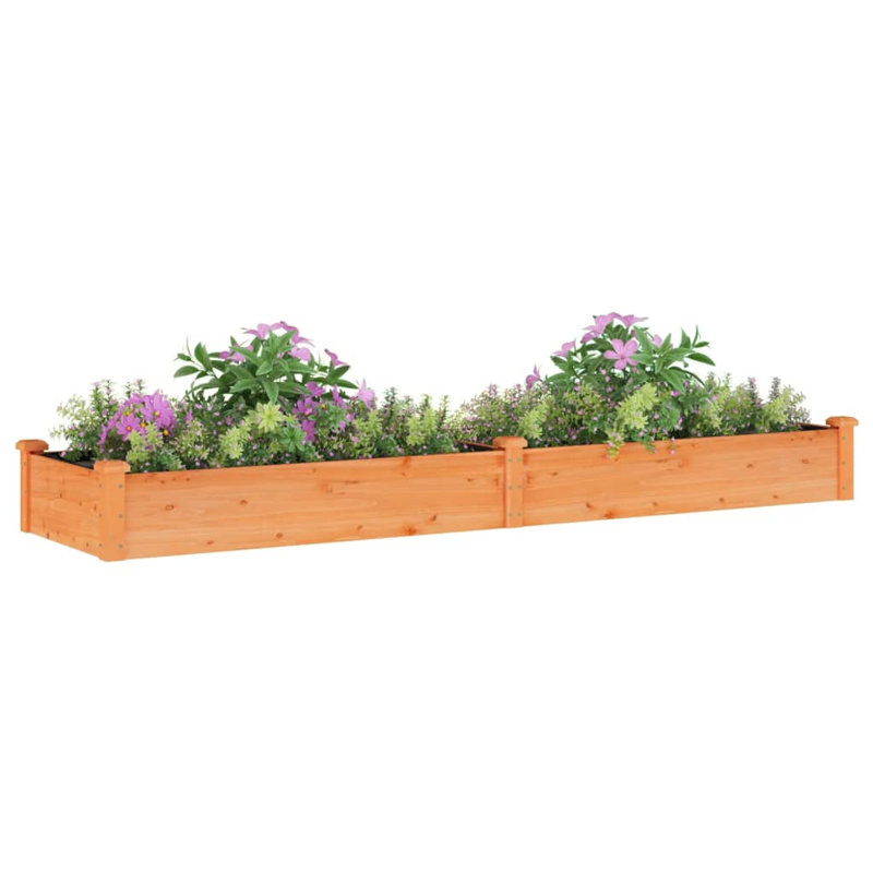 Matwau Wood Raised Garden Bed, 9.8" H x 94.5" W x 23.6" D, Salmon
